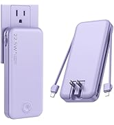 Nusyddy 22.5W Super Fast Charging Portable Charger with Wall Plug,12000mAh USB-C Power Bank Built...