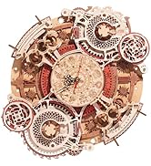 ROBOTIME 3D Wooden Puzzles for Adults, Models for Adults to Build Wooden Steampunk Clock Kit, DIY...