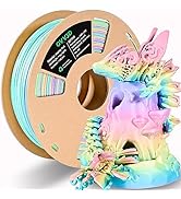 OVV3D Rainbow PLA Filament 1.75mm, Rainbow PLA 3D Printer Filament Multicolor Matte Color Change ...