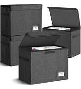 Leffis 4 Pack Comic Book Storage, Collapsible and Stackable Comic Short Box, Moistureproof Comic ...