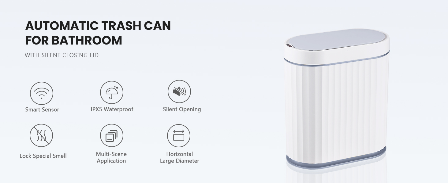 bathroom trash can with lid