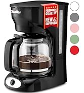Mueller 12-Cup Drip Coffee Maker - Borosilicate Carafe, Auto-Off, Reusable Filter, Anti-Drip, Kee...