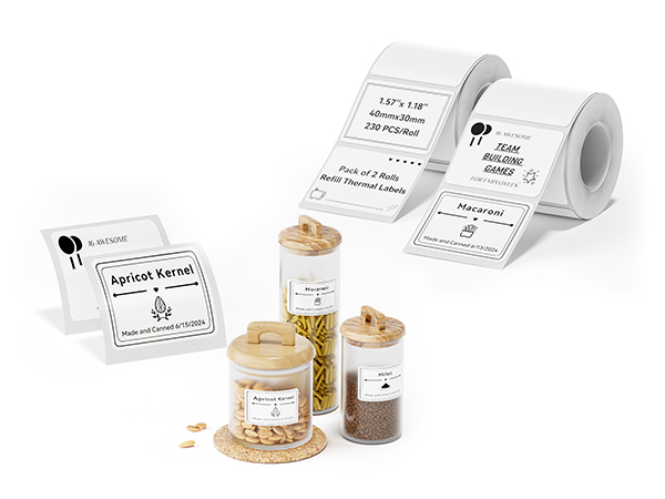 2 Rolls White labels for Kitchen