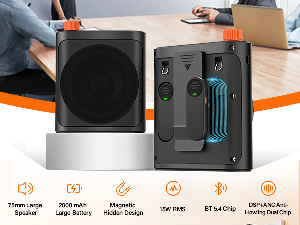 Daakro Wireless Voice Amplifier for Teachers Classroom Speech/Tour Guides/Coaches Yoga Fitness