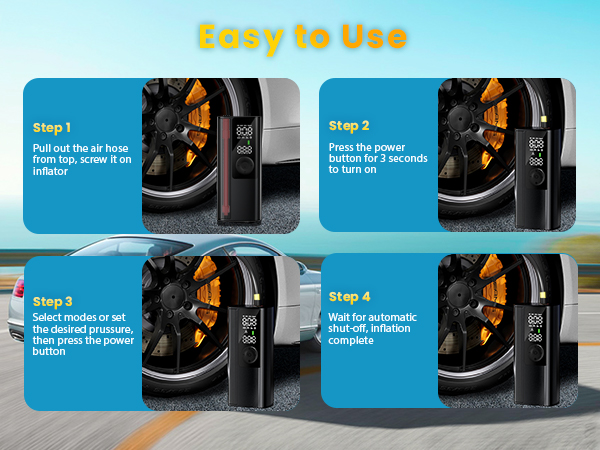 easy to use compresor de aire portatil