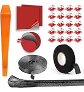 YKT Dash Cam Cable Management Kit, 20 Clips, 4P Dash Cam Adhesive Pad Replacement, 9.8ft Reusable...