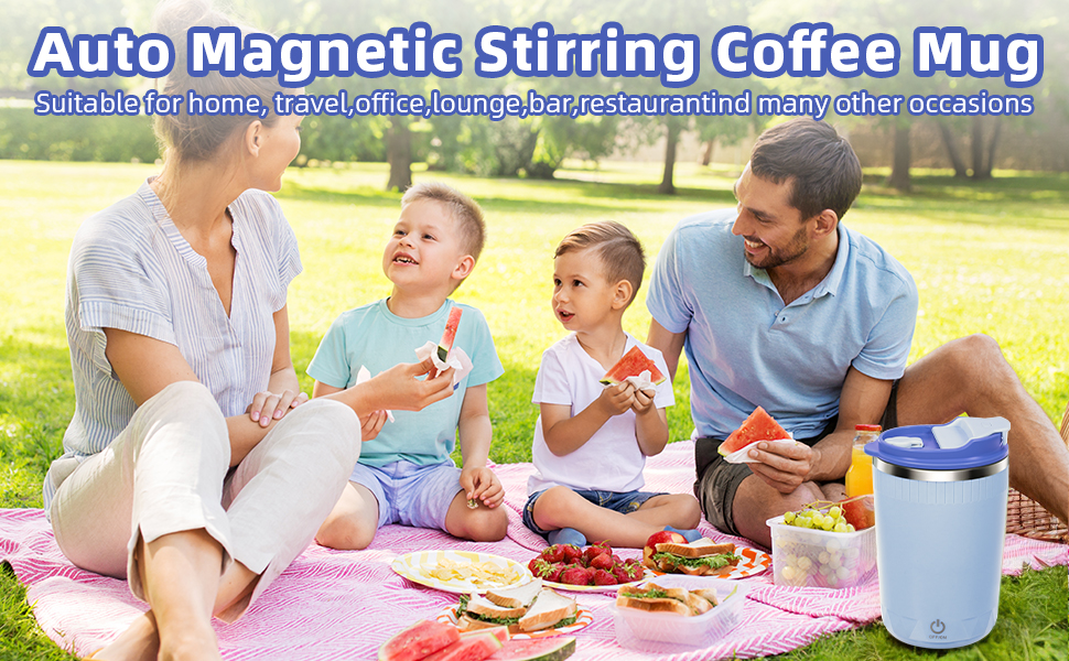 auto magnetic stirring coffee mug
