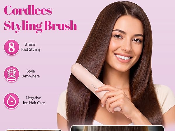 GEVOODIX Cordless Straightening Comb - Hair Straightening