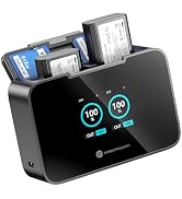 FirstPower NP-FW50 Battery 2-Pack and 20W Fast Dual LCD Charger for Sony ZV-E10, Alpha A6400 A600...