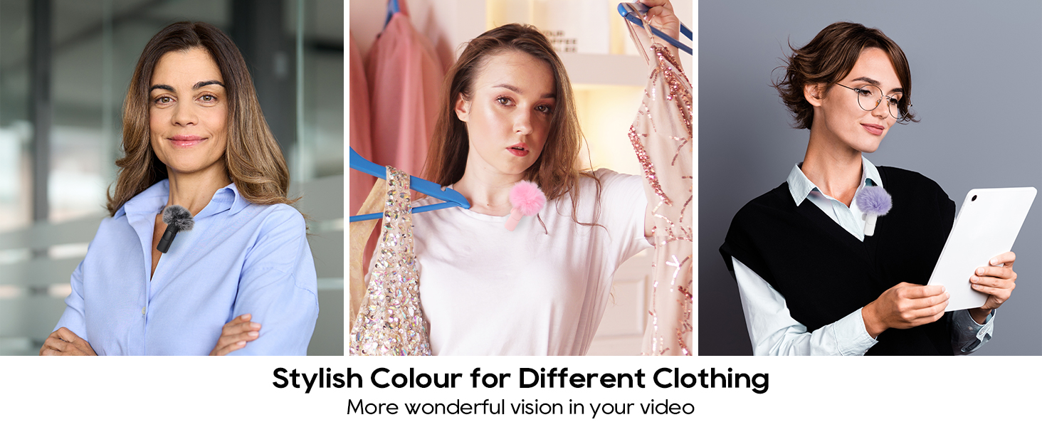 Stylish Colour for Different Clothing lapel microphone wireless