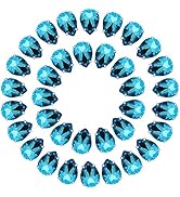 Teardrop Rhinestone 50 PCS 13x18 mm Flatback Rhinestones Sew on with Settings for Clothes Crafts ...