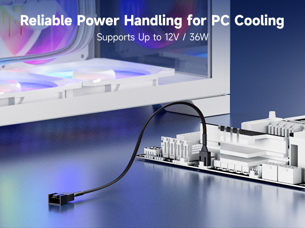 Sleeved PWM extension cables for clean PC builds and optimized airflow in desktops