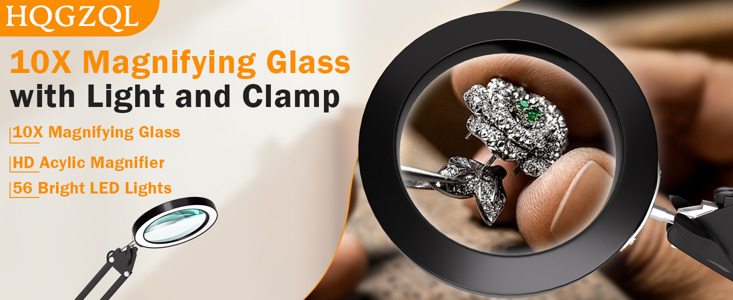 magnifier with lights