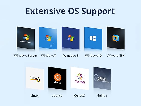 support system windows ubuntu debian vmware esxi