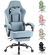 Sweetcrispy Video Game Chair - High Back Ergonomic Computer Desk Chair with Footrest &amp; Lumbar Sup...