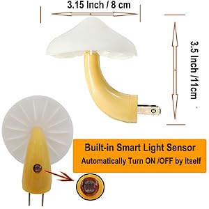 cute mushroom night light