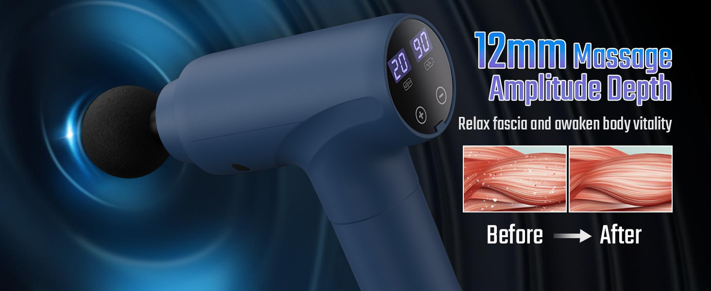 cotsoco Massage Gun, Muscle Massage Gun Deep Tissue Back Massager with Silent Brushless Motor