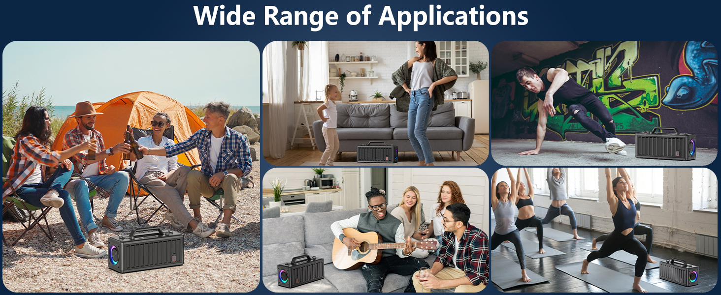 Speaker Set with LED Disco Lights