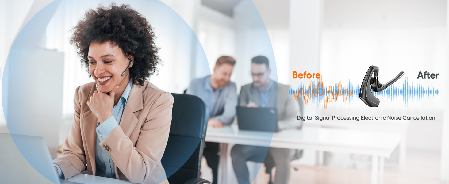 A6 bluetooth wireless headset mic pc work iphone phone computer