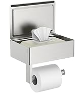 FORIOUS Toilet Paper Holder with Shelf, SUS304 Stainless Steel Wall Mount Toilet Paper Roll Holde...