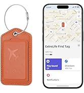 Luggage Tags, Works with Apple Find My, Smart Luggage Tag for Suitcases, Leather Bag Tag for Trav...