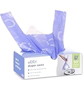 Ubbi Disposable Diaper Sacks, Lavender Scented, Easy-To-Tie Tabs, Diaper Disposal or Pet Waste Ba...