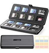 ORICO 32 Slots Memory Card Case, Waterproof &amp; Anti-Shock Portable SD/TF Cards Holder for 16 SDXC ...