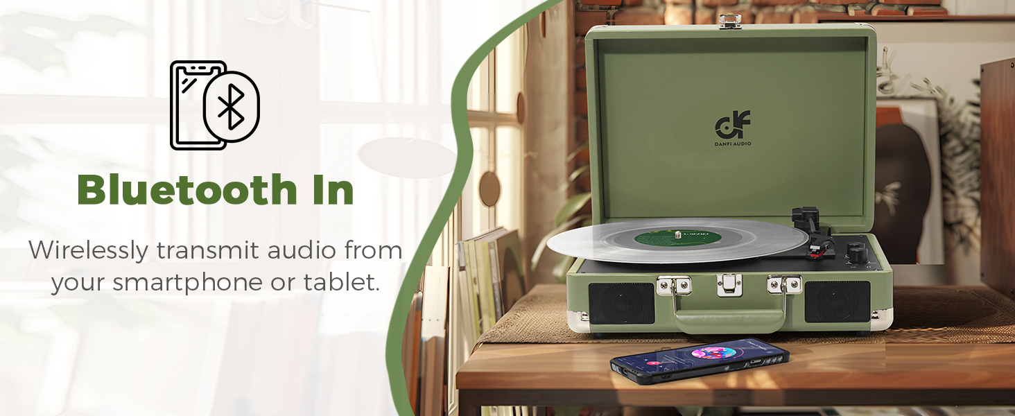 green record player