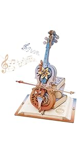 ROKR 3D Wooden Puzzles Model Kit Toy Gift Mechanical Model Brain Teaser for Adults to Build Gift for...