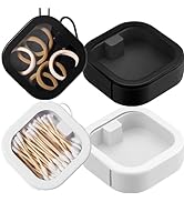 2pcs Hair Tie Organizer,Portable Travel Qtip Holder,Bathroom Storage Organizer Qtip Dispenser Cot...
