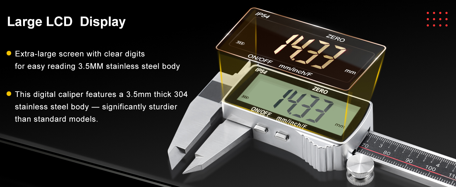 caliper measuring tool large display