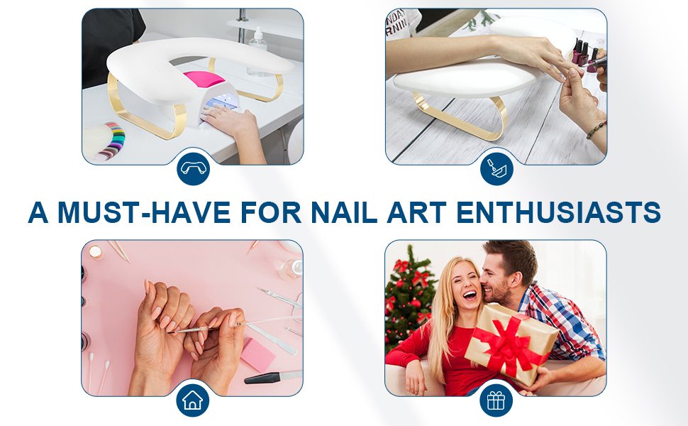 U-shaped manicure nail arm rest