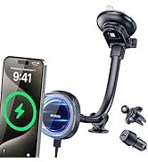 OQTIQ for MagSafe Car Charger, Magnetic Wireless Car Charger Compatible with iPhone 17 16 15 14 1...