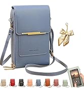 Women's Touch Screen Mobile Phone Messenger Bag, RFID Leather Crossbody Wallet Purse, Anti-Theft ...