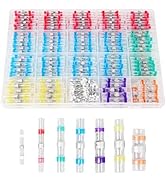 Amliber 400PCS Solder Seal Wire Connectors, Heat Shrink Butt Connectors Solderstick Solder Stick ...