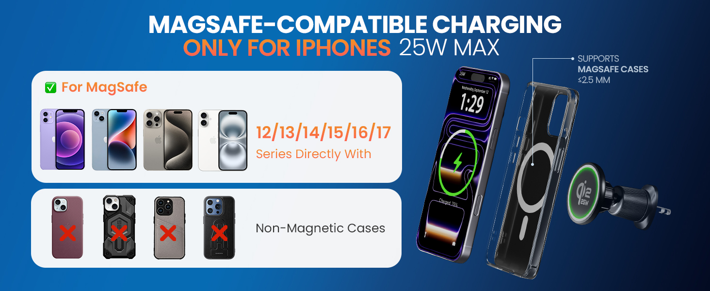 magsafe car mount charger iphone car mount wireless car charger car phone charger