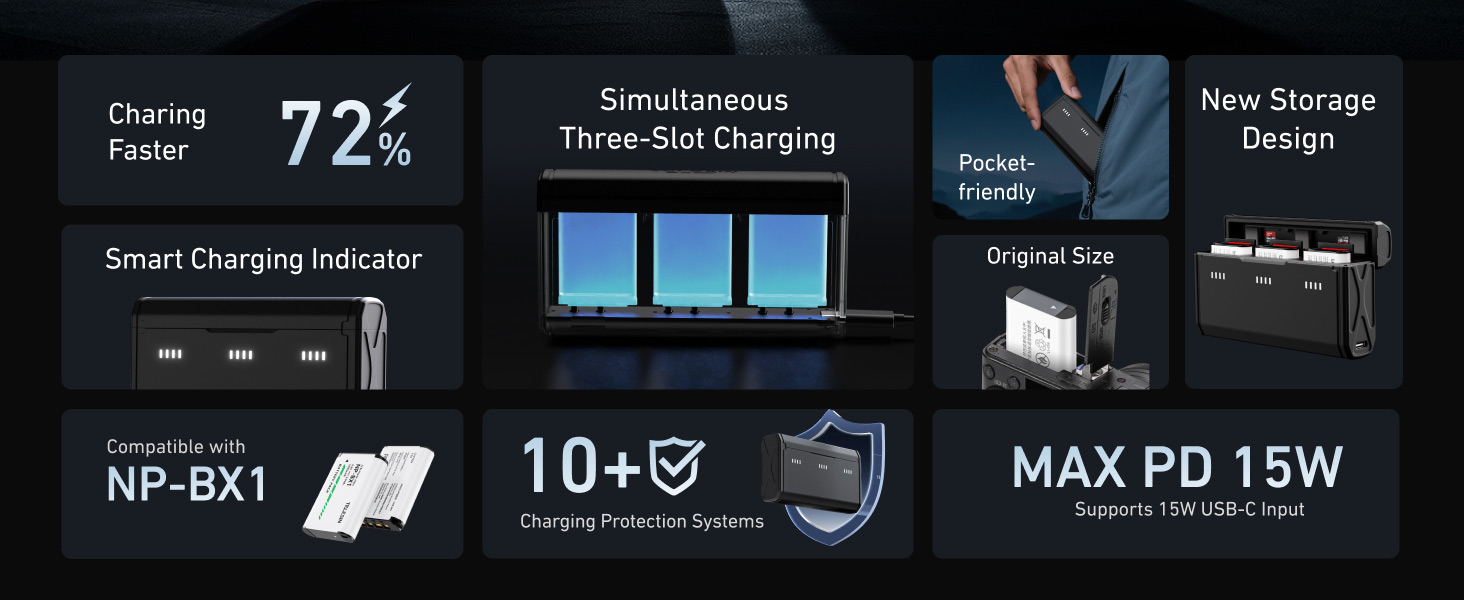 np bx1 battery charger set