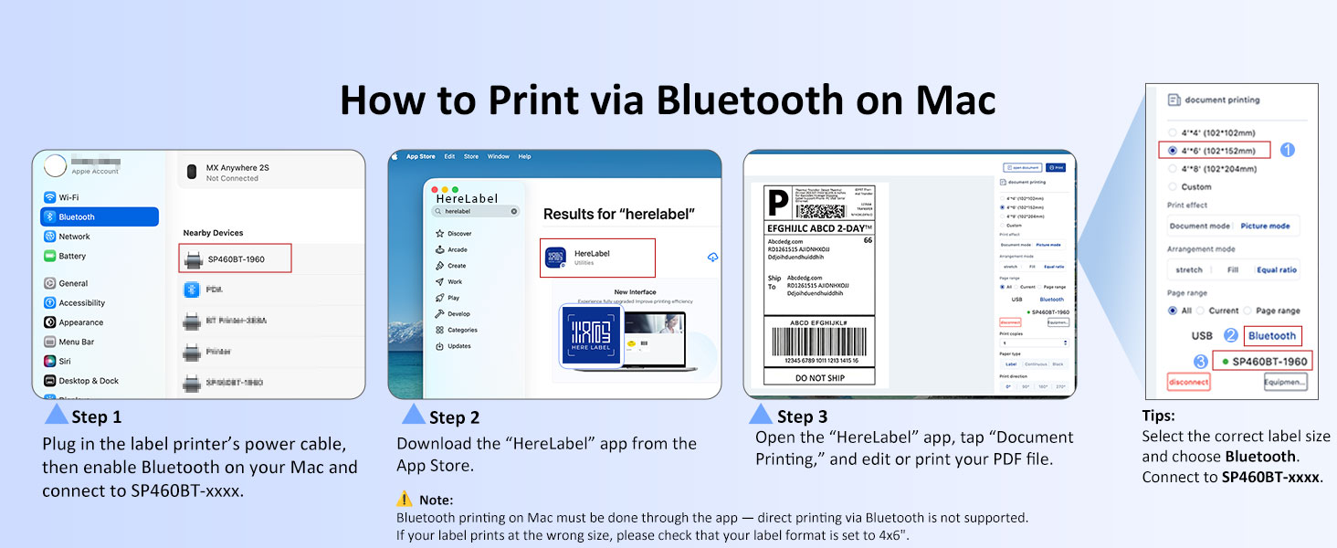 iDPRT Bluetooth Thermal Shipping Label Printer