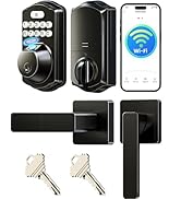 Veise VE012W-L Built-in WiFi Fingerprint Smart Lock with Lever Handle Set, App Remote Control, Ke...