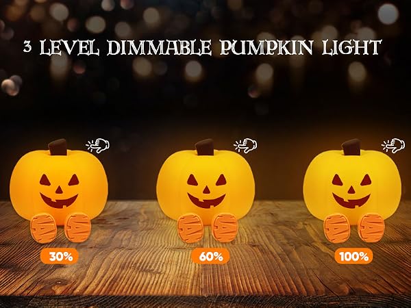 Cute Pumpkin Night Light for Kids Halloween Gifts