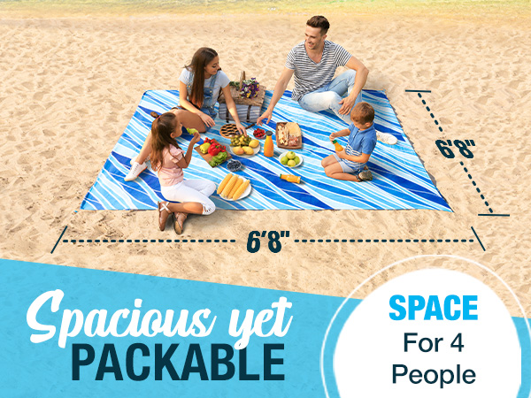 Water resistant Sandproof Machine washable Carrying bag beach blanket beach waterproof sandproof mat