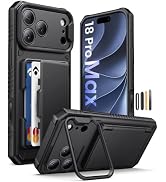 ASAFCASE for iPhone 18 Pro Max Case Wallet with Stand &amp; Card Holder, Black | Camera Control Butto...