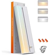 TheDeco Hardwired Under Cabinet Lighting 12 inch, 3 Color Setting Warm White, Cool White, Dayligh...