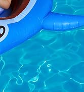 Inflatable Floating Pool Toys for Kids Pool Float Swimming Ring Beach Water Floats Shark Boat wit...