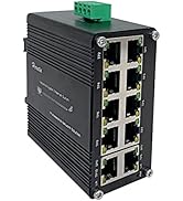 Hardened Industrial Gigabit Compact Ethernet Switch 10-Port 10/100/1000BASE-T RJ45 with auto-MDI/...