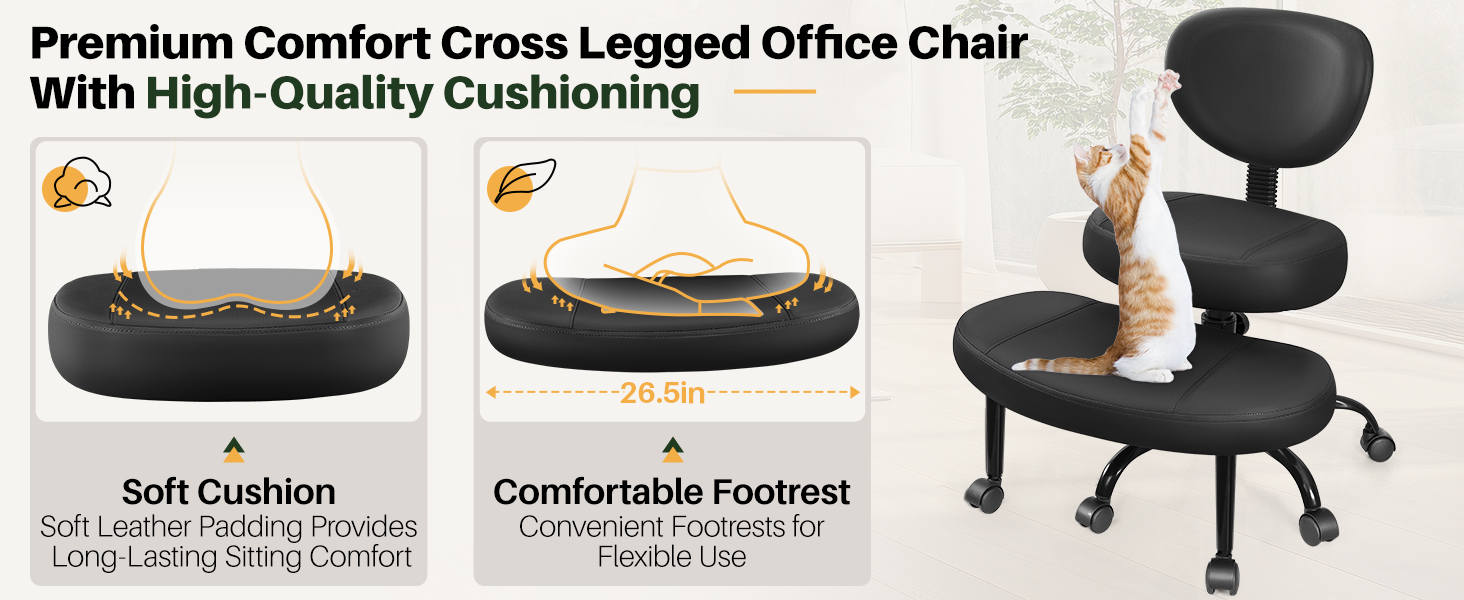 crossed legged office chair
