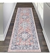 Pauwer Hallway Runner Rug 2'x6', Boho Washable Runner Rugs with Rubber Backing, Non Slip Carpet R...