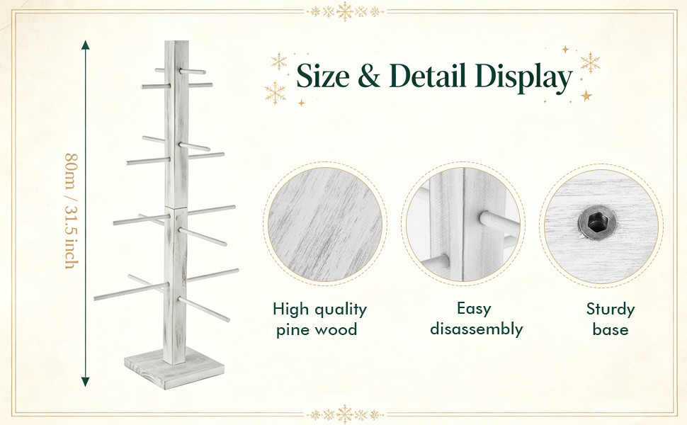Christmas Ornament Display Tree Centerpieces for Tables