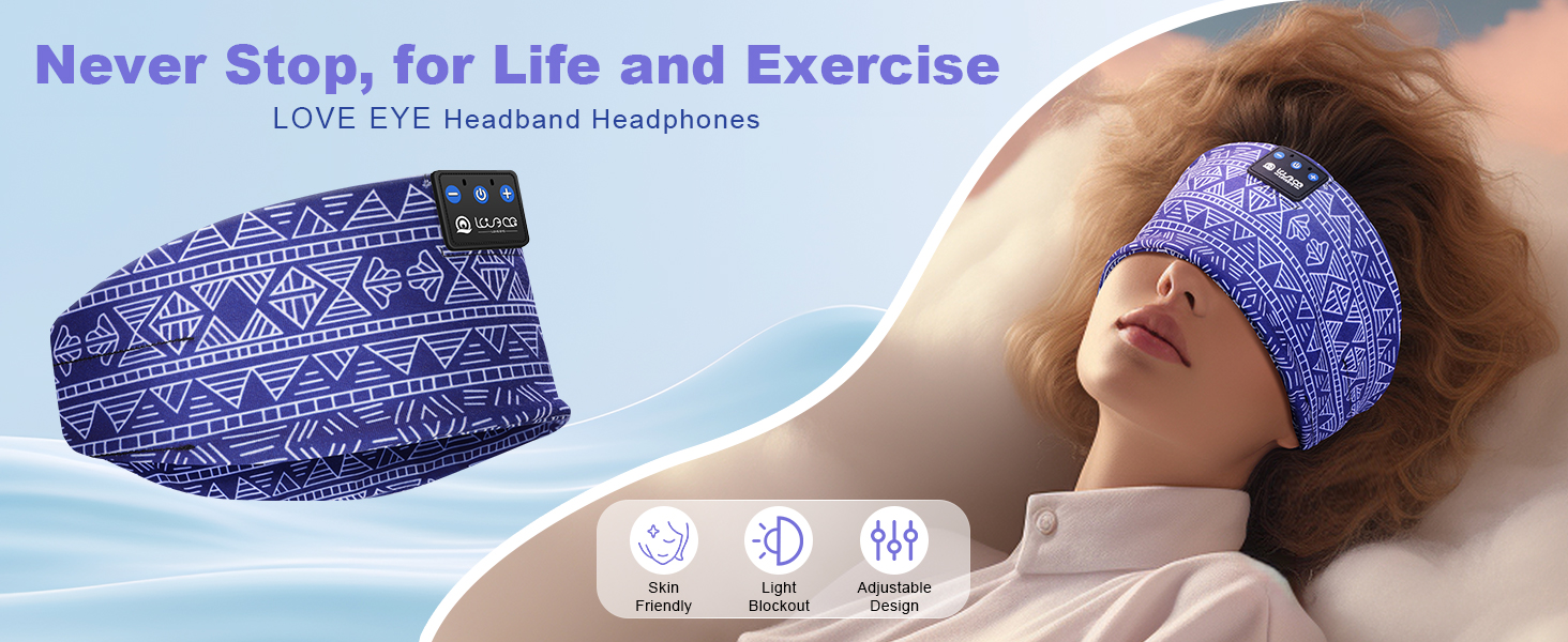 LOVE EYE Bluetooth Headband Headphones