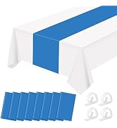 Premium Disposable Plastic Table Runner 14 x 108 Inch Table Runner for Wedding Dinner Birthday Ba...